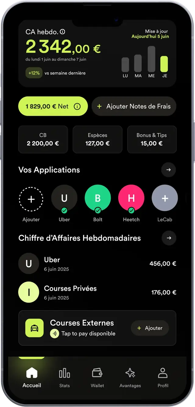 Aperçu app INCOM — Accueil